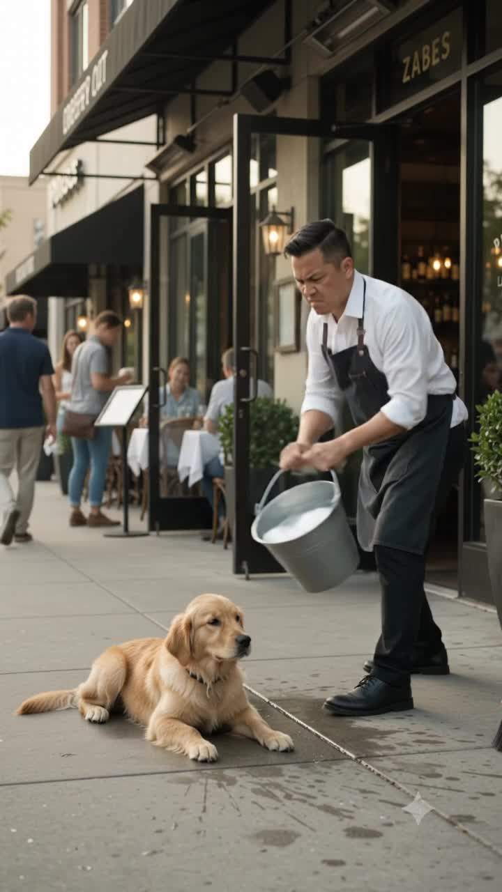 Waiter's Vicious Attack on Helpless Dog at Luxury Restaurant Exposes Shocking Truth, Leaves Millionaire CEO Fuming, and Ignites Debate on Animal Cruelty.