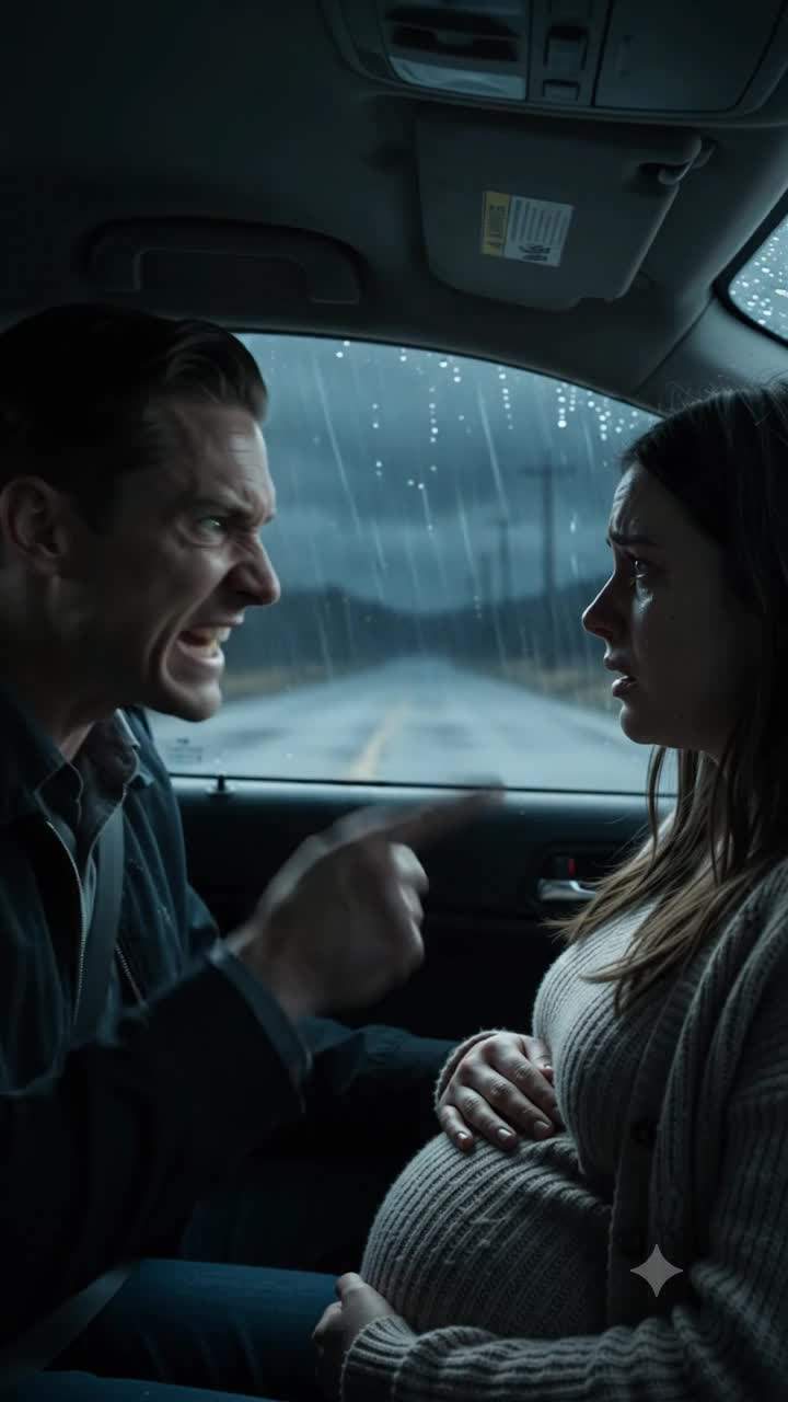 Midnight Abandonment: Pregnant Wife's World Shattered by Husband's Dark Secret on Desolate Road – A Marriage Crisis Unfolds.