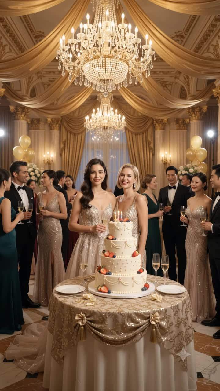 Billionaire's Fiancee Humiliated: Cake Attack Unearths Shocking Secret at Elite Birthday Scandal!