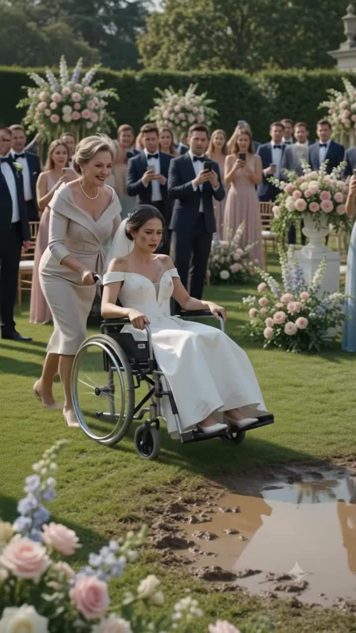 Wheelchair Bride's Shocking Stand: Wedding Day Revenge Exposes Family Betrayal Amidst Muddy Chaos!