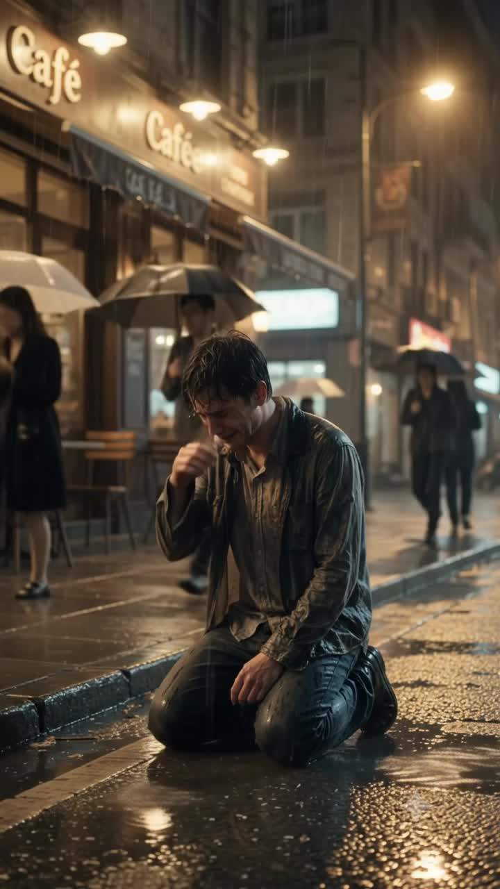 Rainy Night Revelation: Destitute Father Finds Lost Daughter Through Single Red String, Uncovering Decade-Old Family Secret