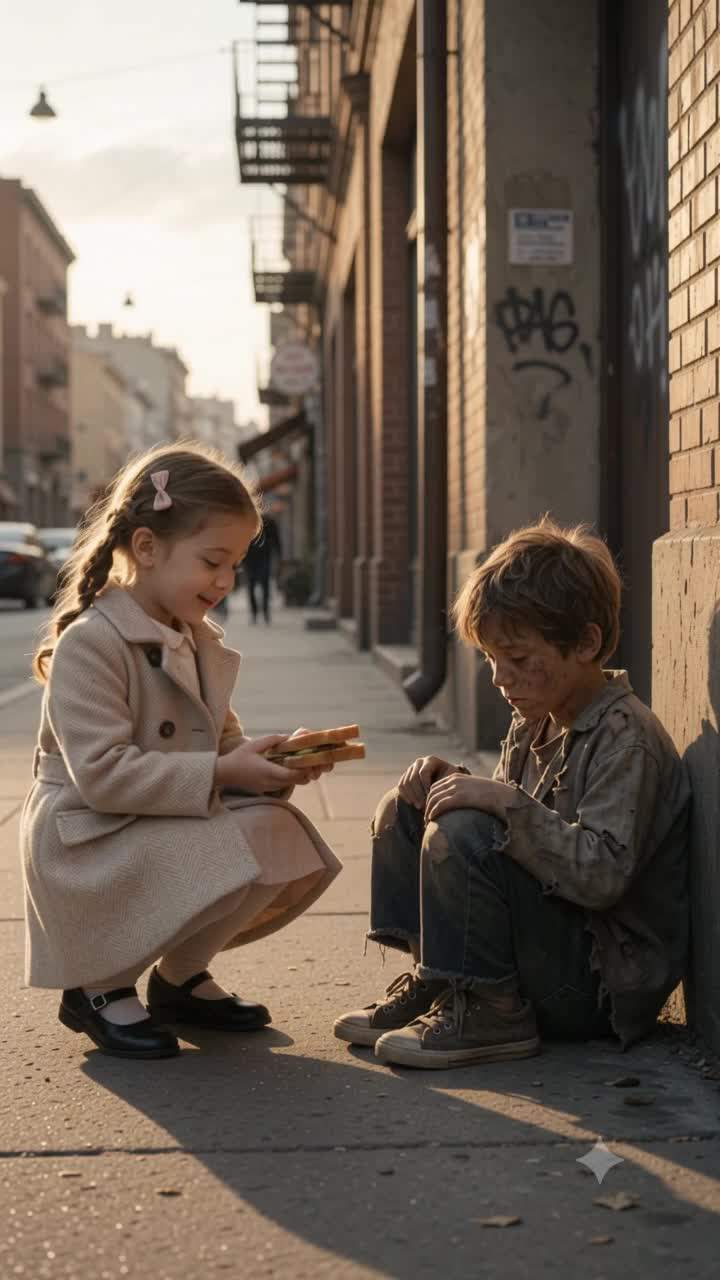City Alley Kindness Turns to Nightmare: Homeless Boy's Words Unmask Wealthy Mother's Past with Shocking Revelation!