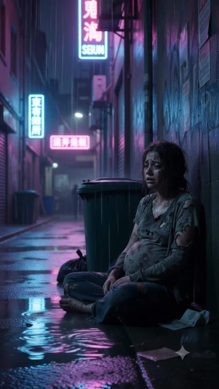 Rain-Soaked Alley Reveals Pregnant Mother’s Hidden Powers, Fulfilling a Forgotten Urban Fantasy Prophecy.