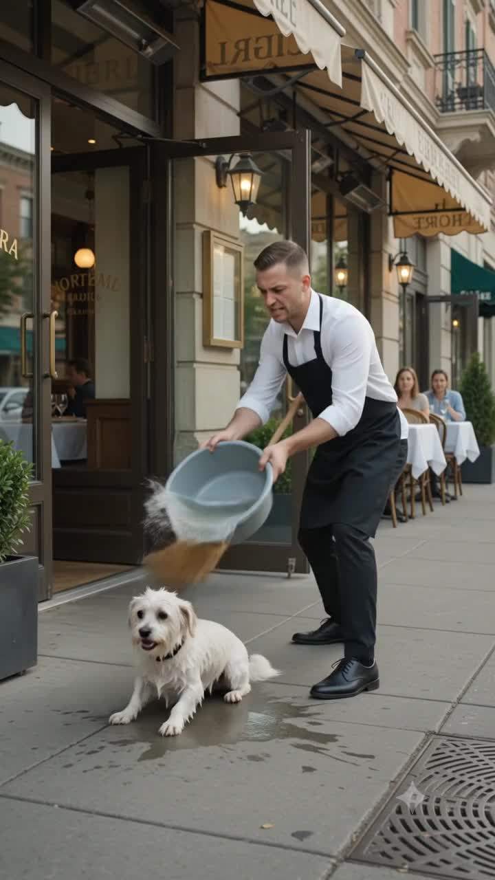 Luxury Restaurant Waiter's Cruelty to 'Stray Dog' Sparks Viral Showdown with Wealthy Owner!