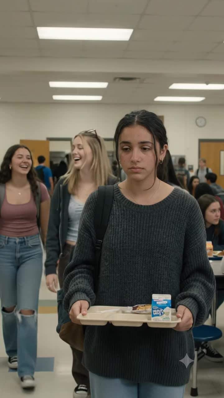 My friend 'accidentally' pulled my sweater down in the cafeteria.