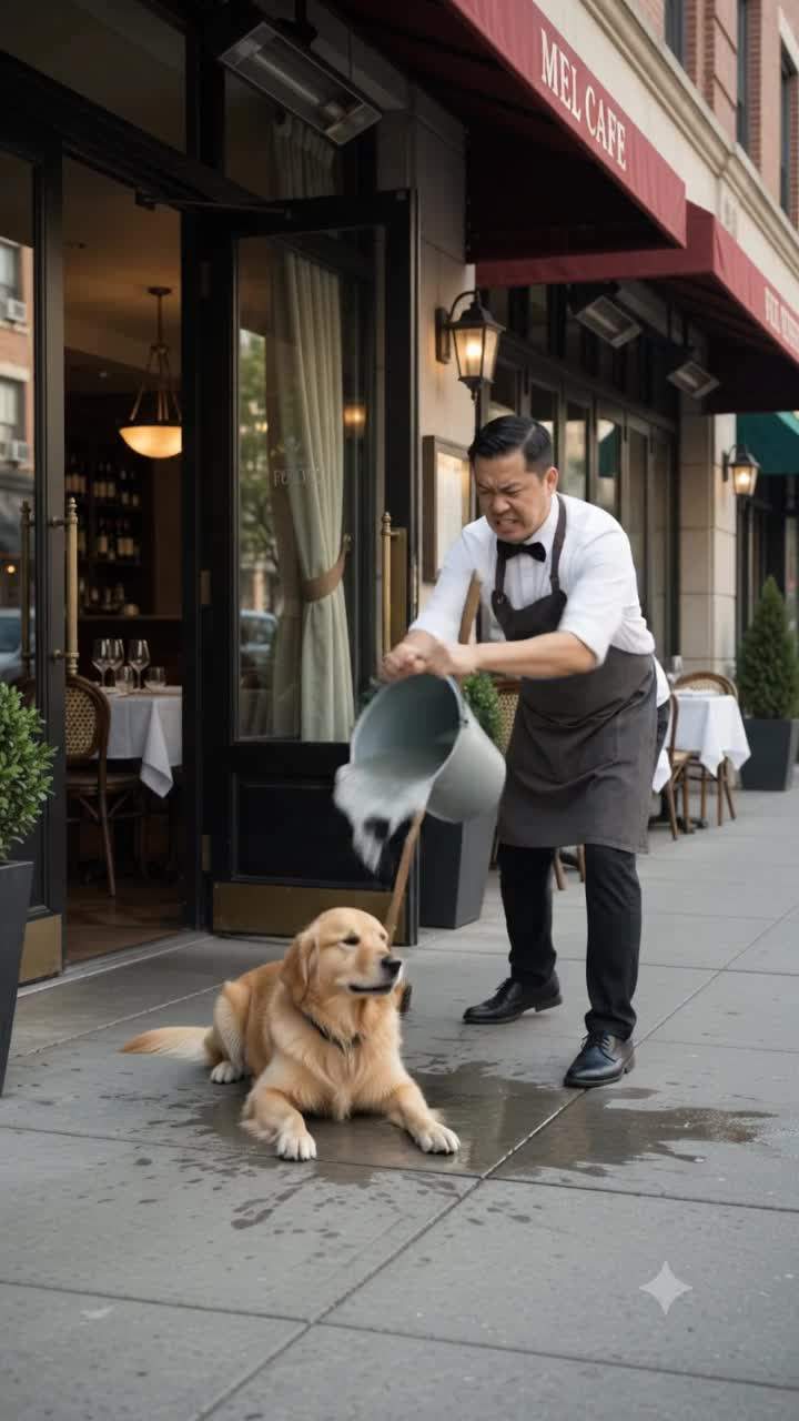 Waiter's Brutal Act Against 'Stray' Dog Exposes Shocking Secret of Luxury Restaurant and Its Wealthy Owner!