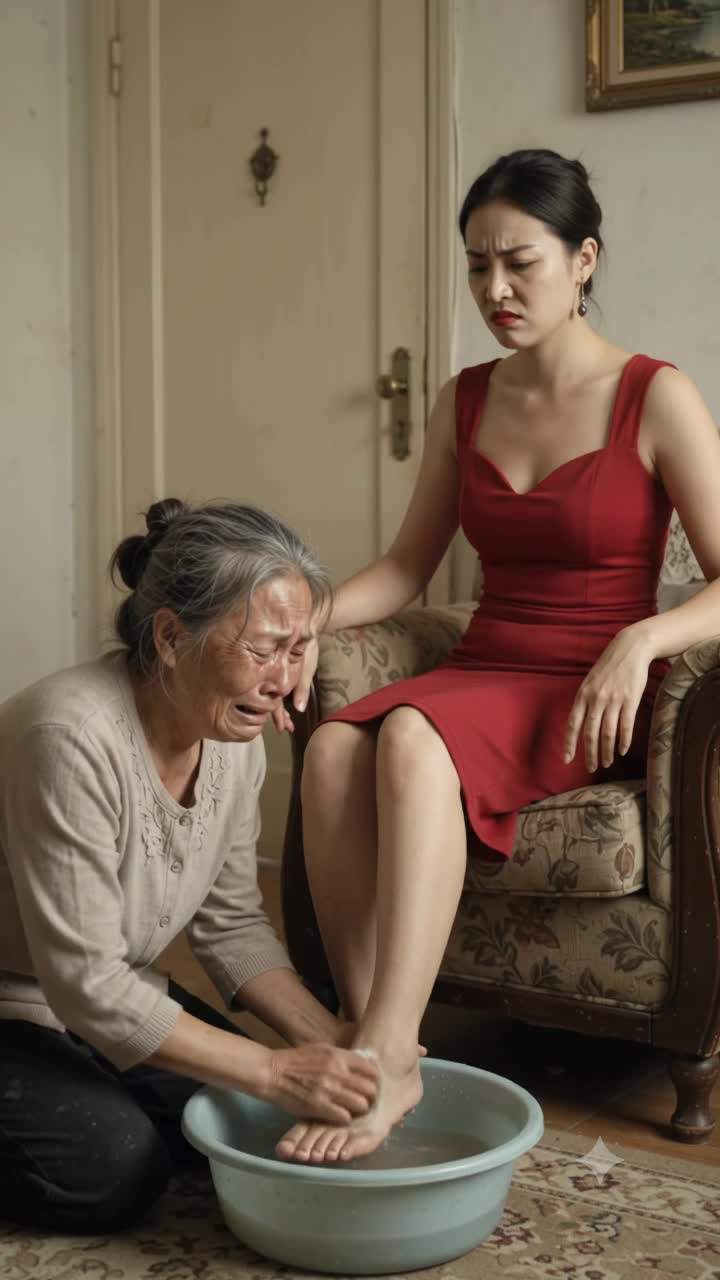 Soldier's Homecoming: Caught Wife Forcing Mother-In-Law To Drink Filthy Water, Unveiling A Shocking Family Secret.