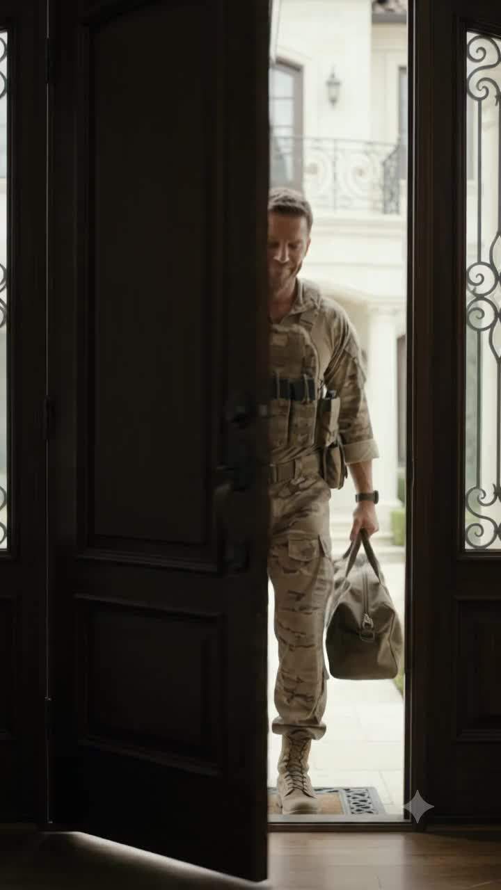 Military Homecoming: Soldier Finds Mother Starving with Dog While Wife Dined, Exposing a Shocking Family Betrayal.