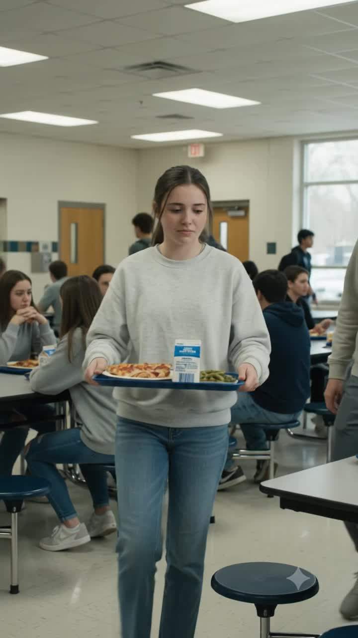 My cafeteria tray never stood a chance that day.