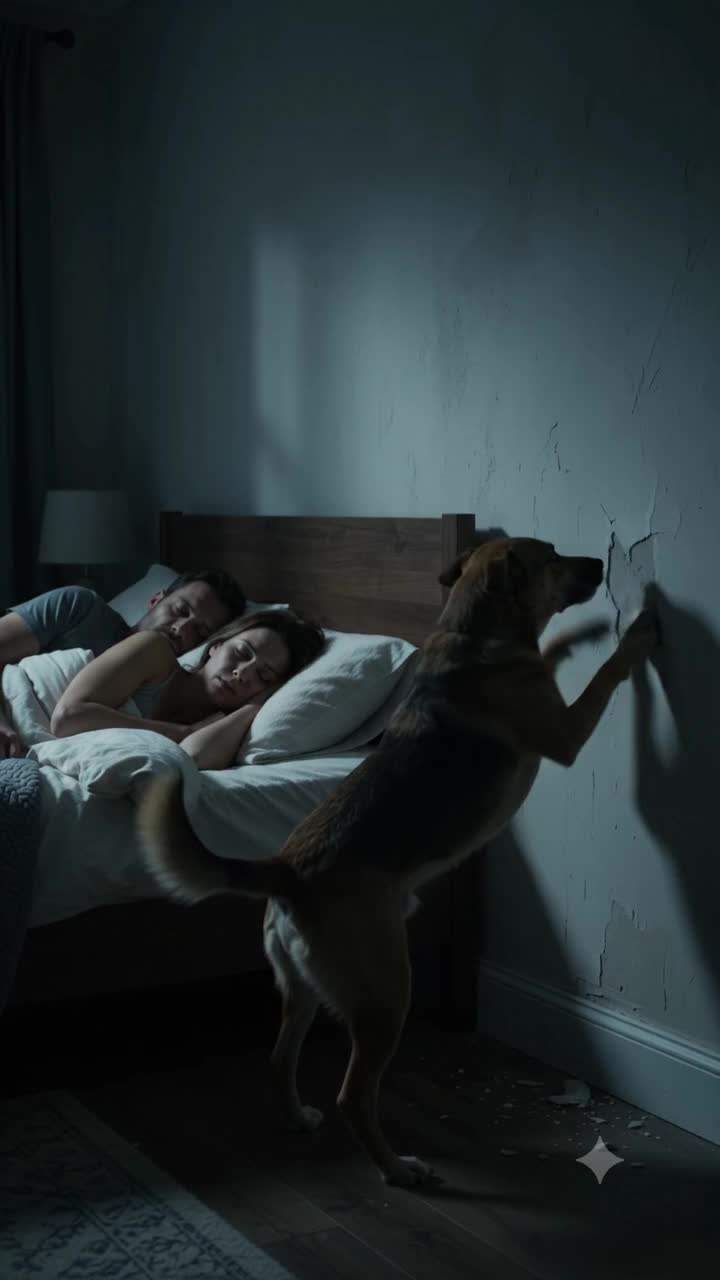 Loyal Dog’s Obsession With Bedroom Wall Exposes Shocking Hidden Secret That Rocked Couple's Marriage