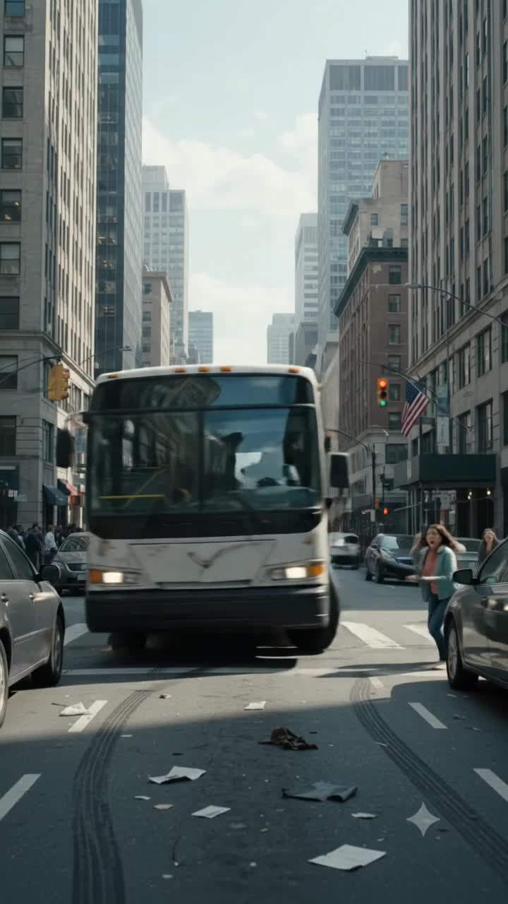 Dashcam Footage Leak Captures Shocking Moment Armored Figure Blocks Fatal Bus Collision in Downtown Intersection as Investigation Uncovers Black-Budget Conspiracy