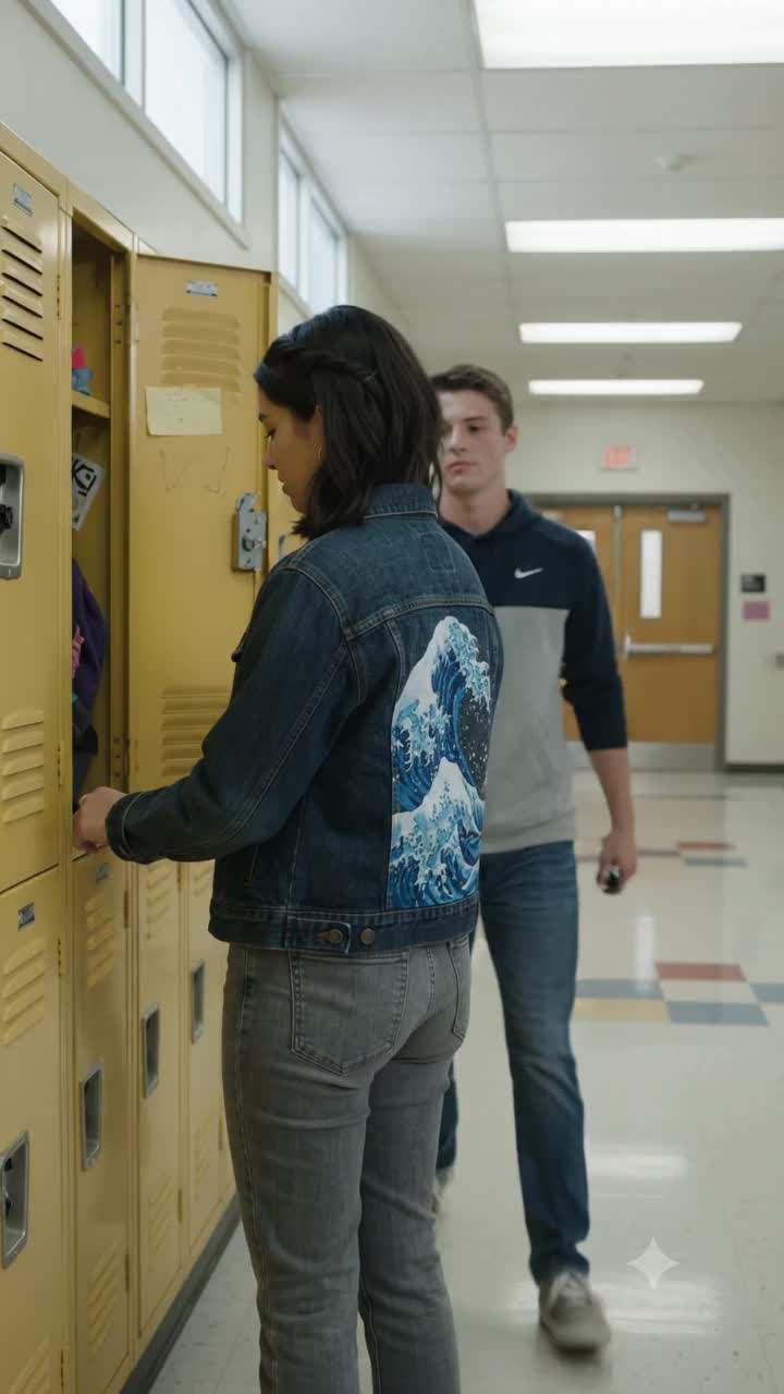 I spent three months hand-painting my denim jacket, then Marcus pulled out a thick black marker in the crowded hallway.