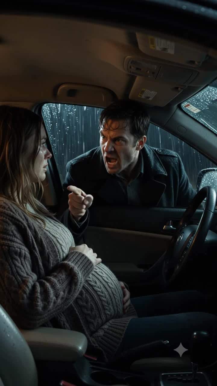 Midnight Betrayal: Pregnant Wife Abandoned on Desolate Road, Ultrasound Lost in Storm—But the Truth is Far Darker.