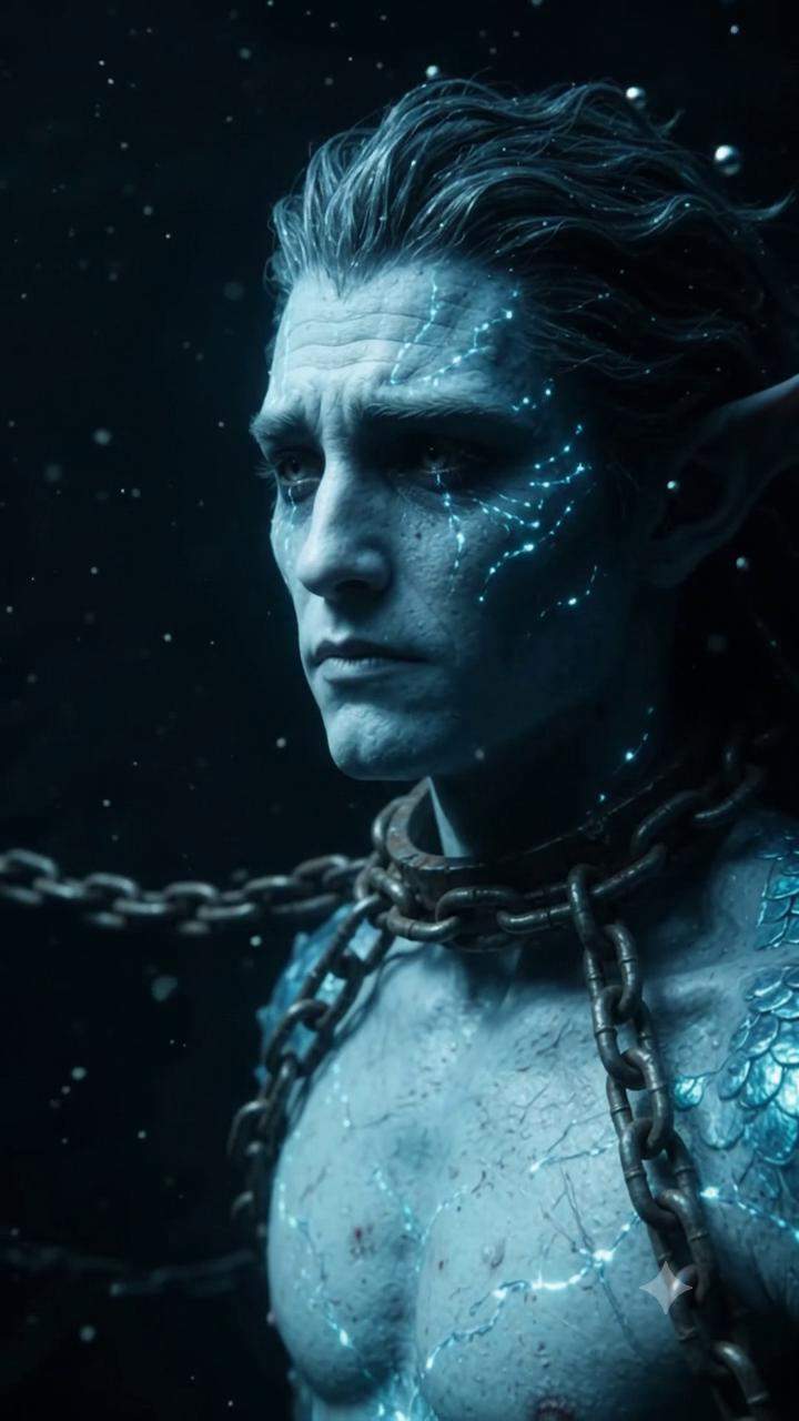 Deep-Sea Discovery: Chained Merman's Silent Warning Plunges Biologist into Abyss Horror