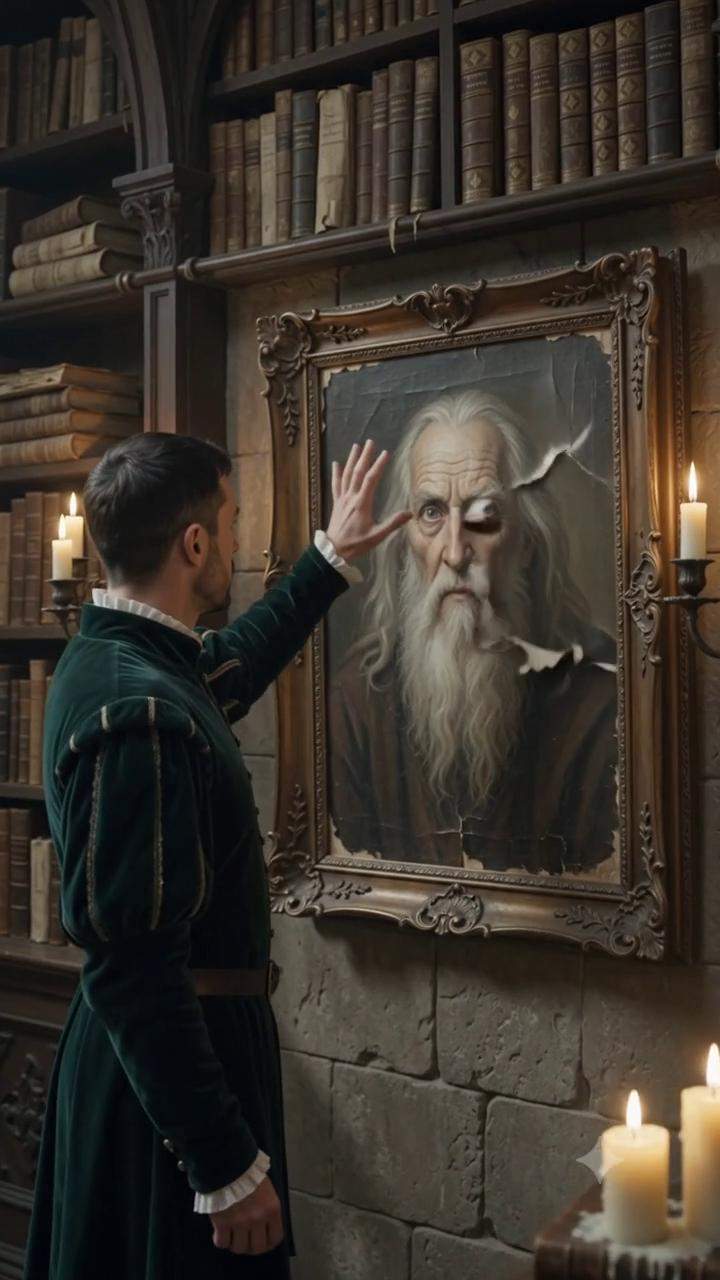 Ancient Magic Unleashed: Sorcerer's Desperate Forbidden Ritual Erases Wizard Mystery From Portrait, Only For A Younger Face To Reform With Chilling Words!