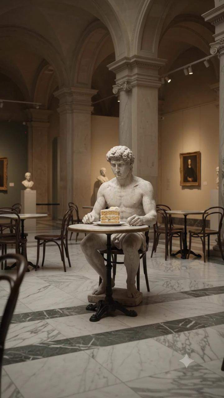 Viral Museum Mystery: Shocking Footage Shows Ancient Marble Statue's Desperate Fight Over Forbidden Cake After Hours