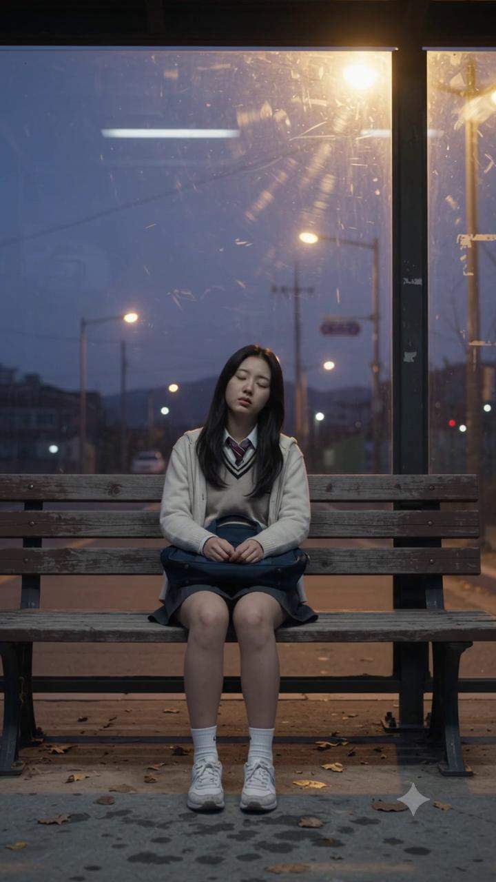 Tired Student's K-drama Romance Unveils Forbidden Love and a Hidden Truth at Bus Stop.
