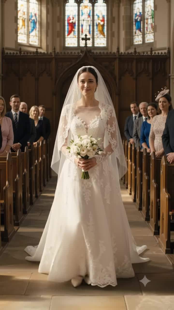 I stood at the altar, then saw my groom's secret family walk into our wedding.