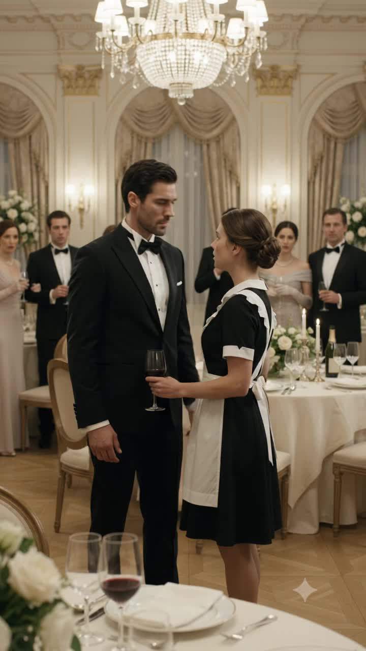 Billionaire Groom's Scandalous Kiss with Maid Exposes Elite Family Betrayal at Engagement Party