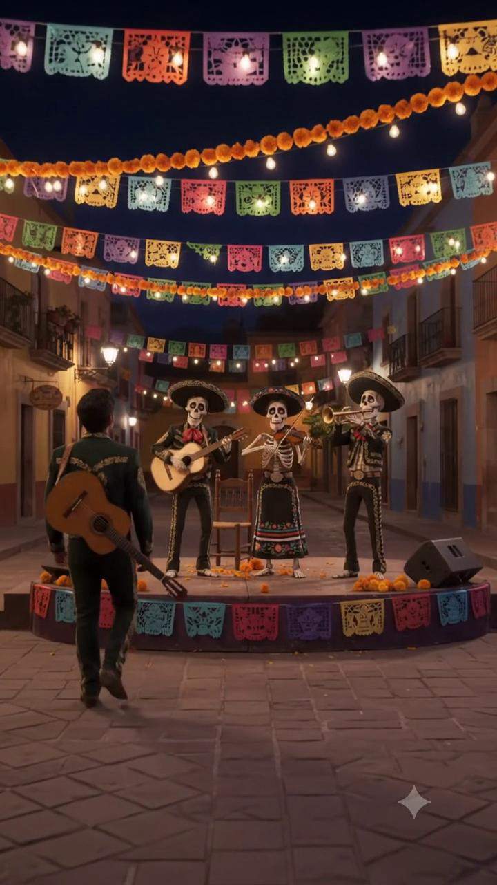 Empty Plaza. Haunting Melody. An Ancient Día de Muertos Band's Unexpected Invitation To Finish a Family Legacy.