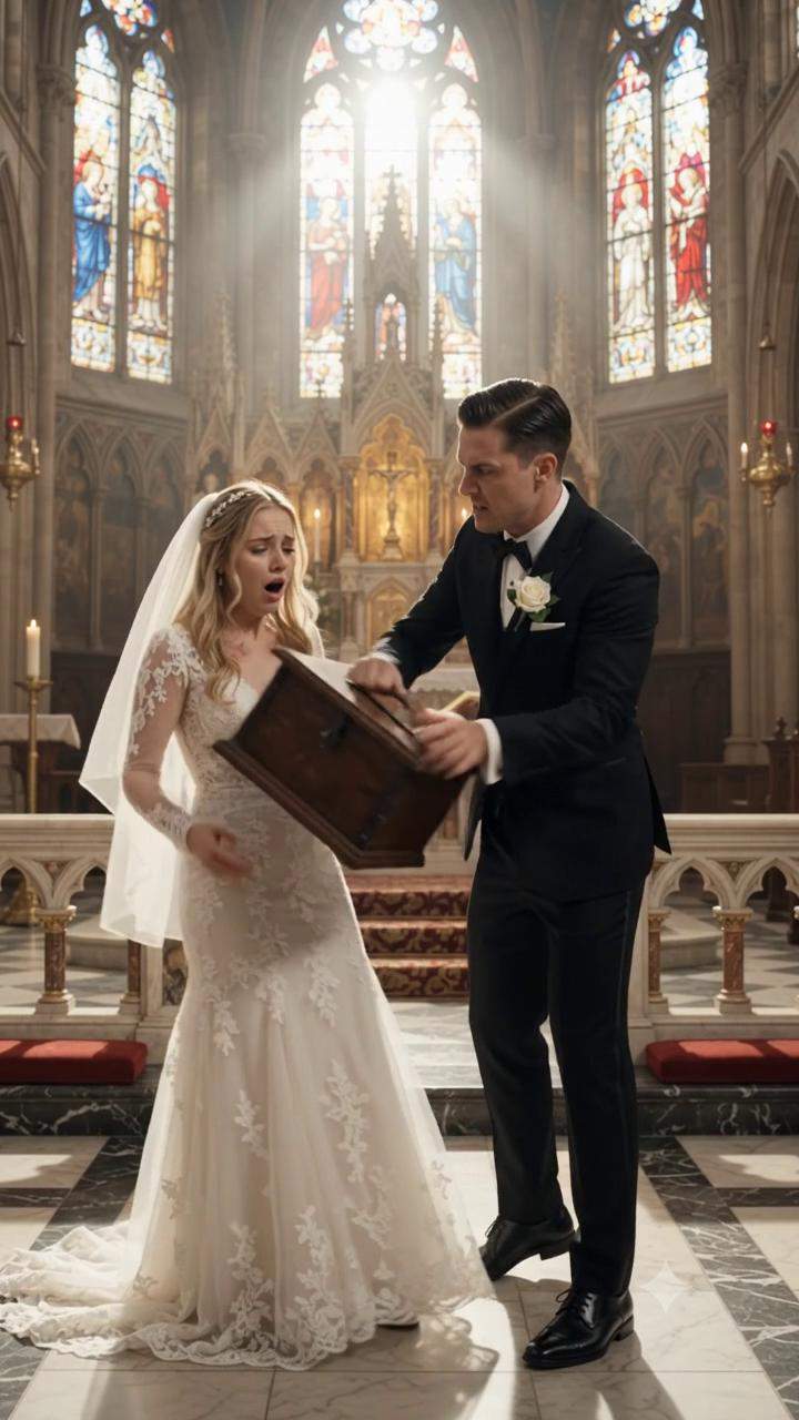 WEDDING SHOCKER: Groomsman SLAMS 'Evidence Box' onto Bride, Exposing Her Secret Identity and Halting Ceremony.