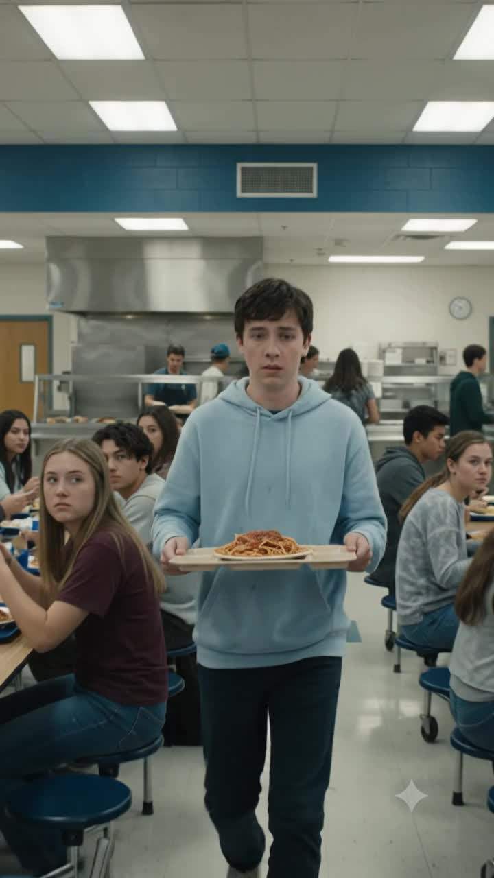 The cafeteria spaghetti moment I still relive.