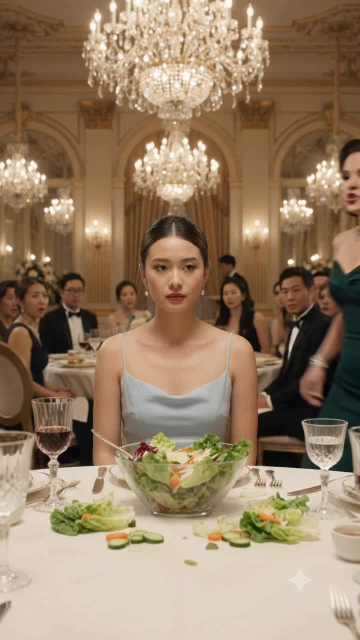 Billionaire Gala Erupts: Socialite's Vicious Salad Humiliation Sparks Shocking Red Wine Revenge, Unveiling a Buried Scandal