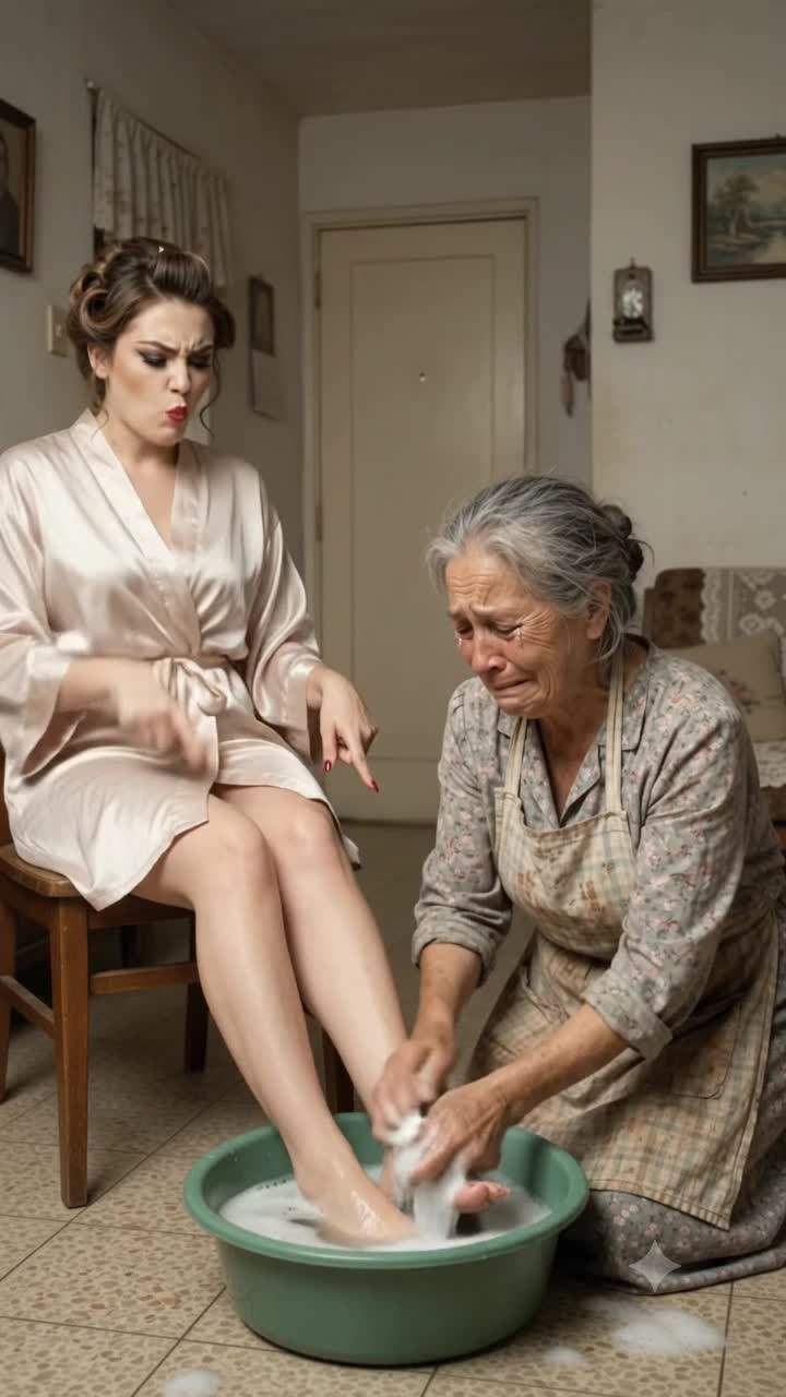 Soldier Returns Home to Horrifying Scene: Wife Forces Mother's Head Into Basin During Bizarre Ritual – The Shocking Truth Behind Her Desperate Act Will Stun You. #FamilySecrets #MilitaryHomecoming #InLawConflict