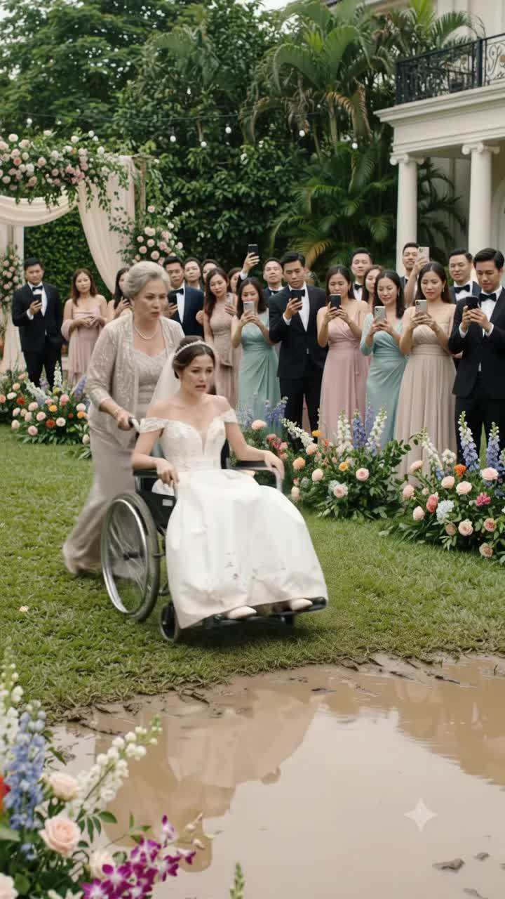 Muddy Mayhem at Million-Dollar Wedding: Bride's Shocking Stunt Exposes Family's Darkest Secrets, Shattering a Betrayal Worth Millions!