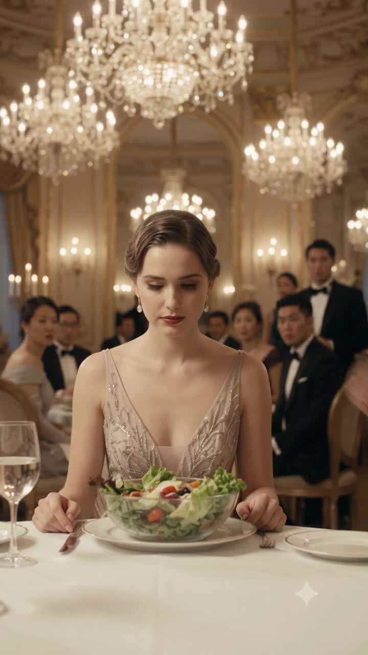 Billionaire Gala Erupts: Socialite's Salad Humiliation Backfires as Rival Unleashes Shocking Wine Revenge in High Society Drama