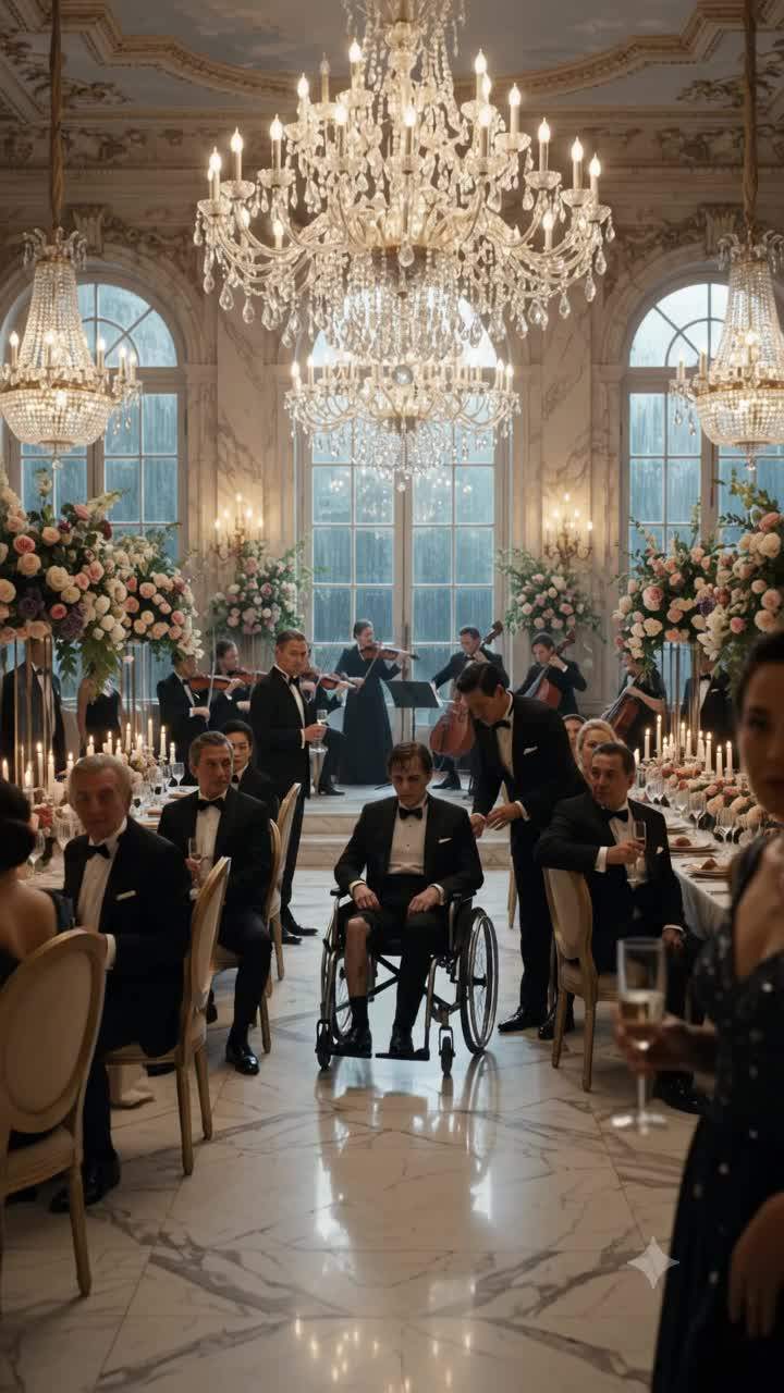 Shocking Billionaire Wedding: Ragged Boy's Demand Forces Disabled Matriarch From Wheelchair, Exposing Dark Family Secret
