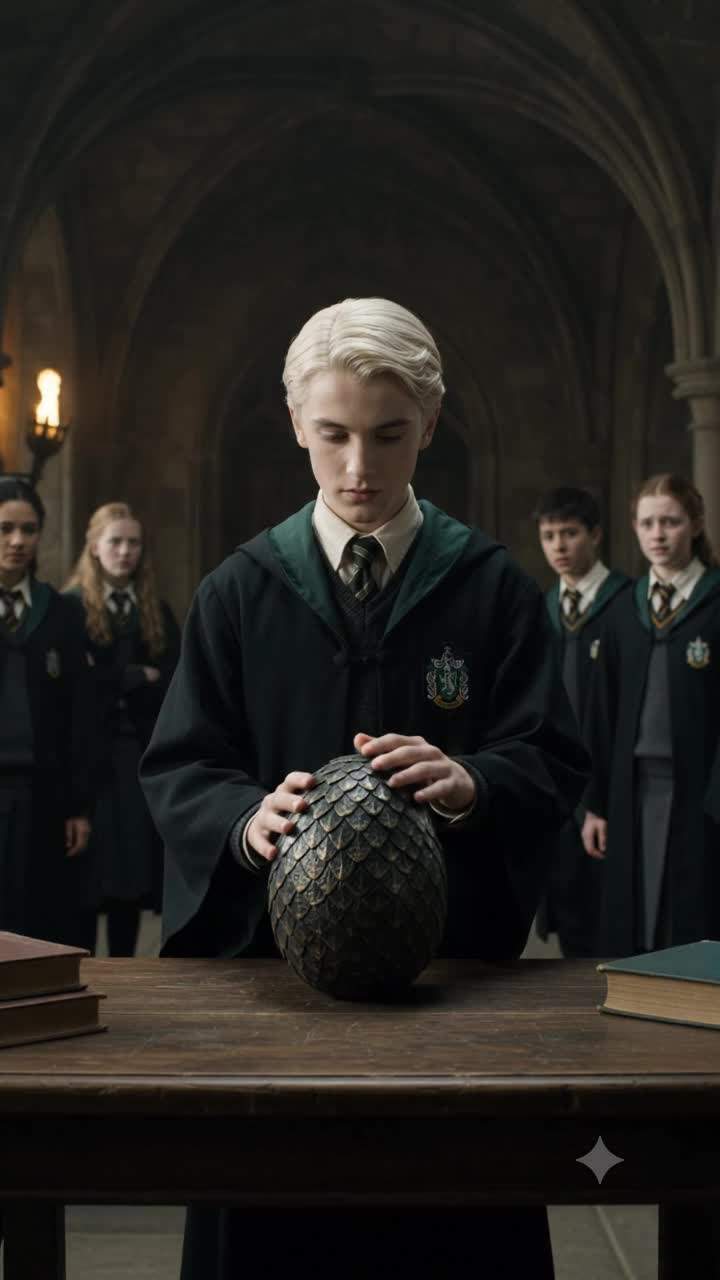 Hogwarts Forbidden Ritual: Slytherin Student Unleashes Ancient Entity in Shocking Public Display - Malfoy's Dark Secret Exposed