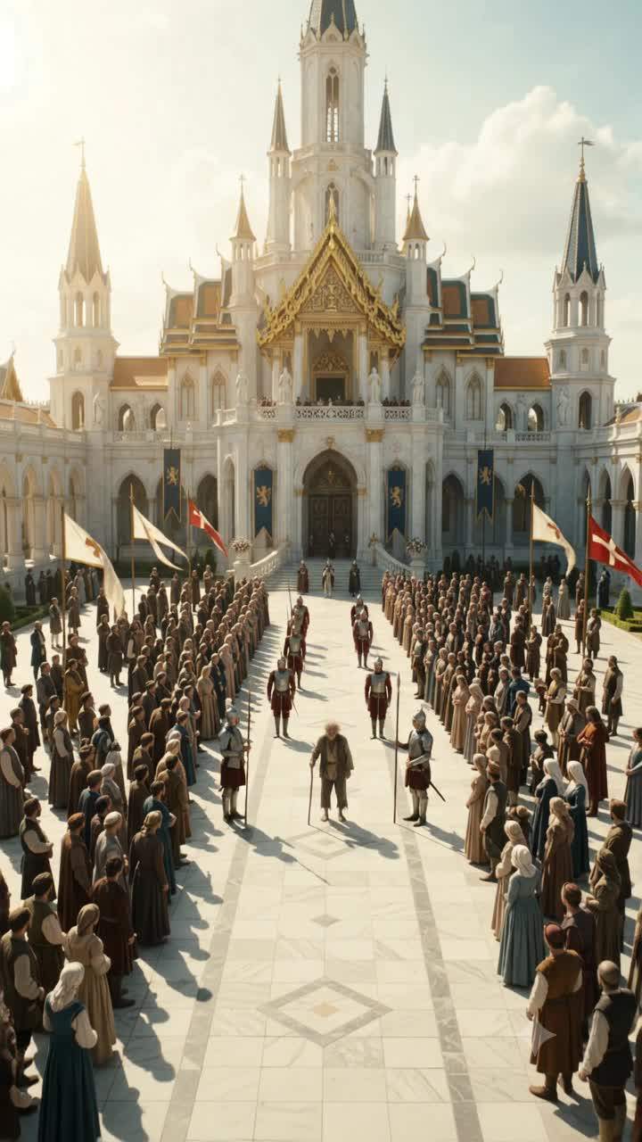 The Royal Humiliation: King Valerius Kneels Before Beggar In Shocking Palace Square Scandal.