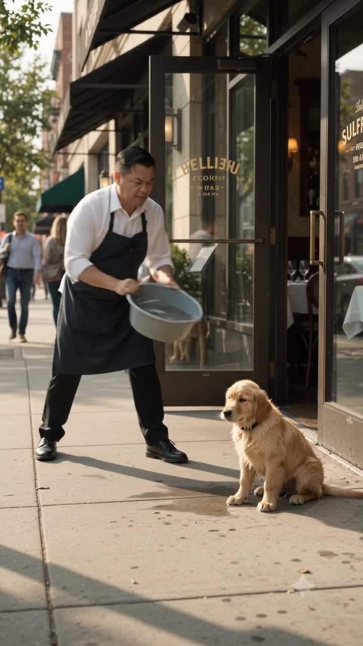 Brave Woman Defies Luxury Restaurant Waiter After Shocking Animal Cruelty Incident, Unaware of 'Stray' Dog's Secret Identity. The Viral Video Has Millions Talking!