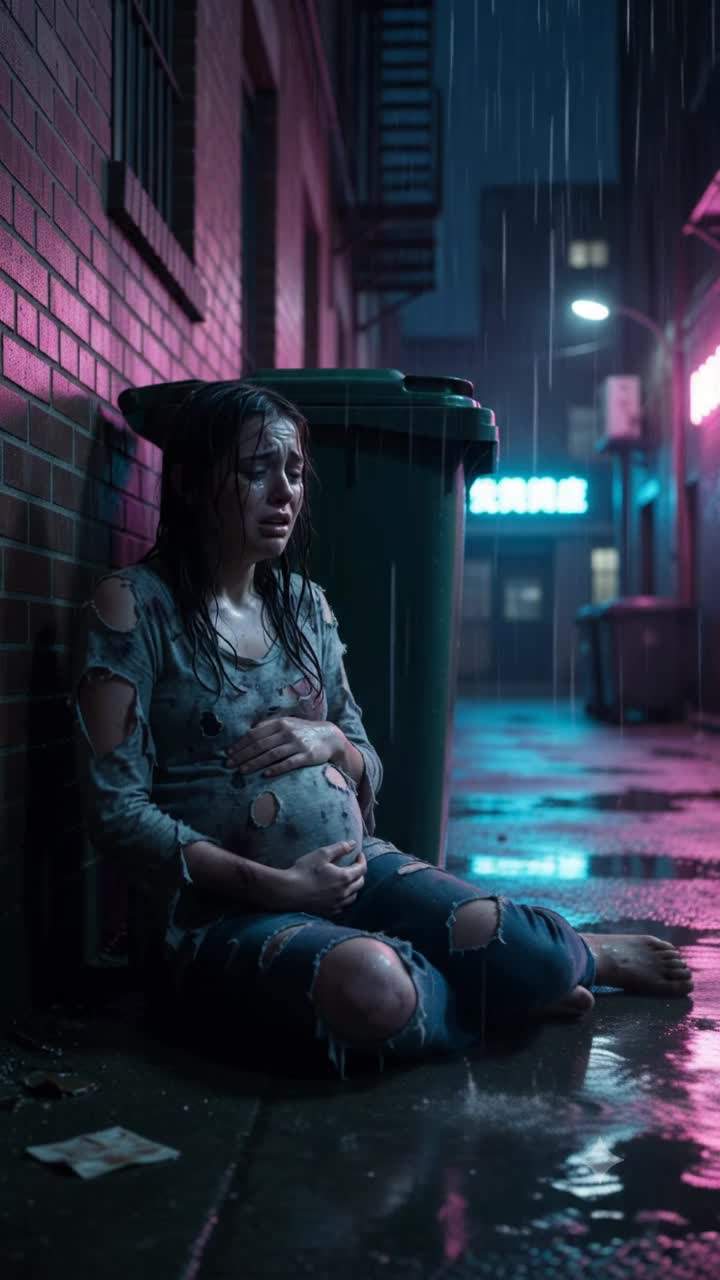 Pregnant Woman’s Alley Despair Ignites After Glowing Guardian Delivers Supernatural Miracle
