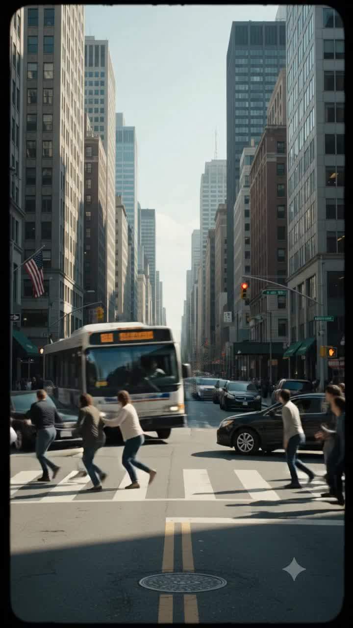 SHOCKING VIRAL VIDEO: Mystery Hero Descends From Lightning to STOP Runaway Bus, Unveiling ANCIENT POWER in City Chaos!
