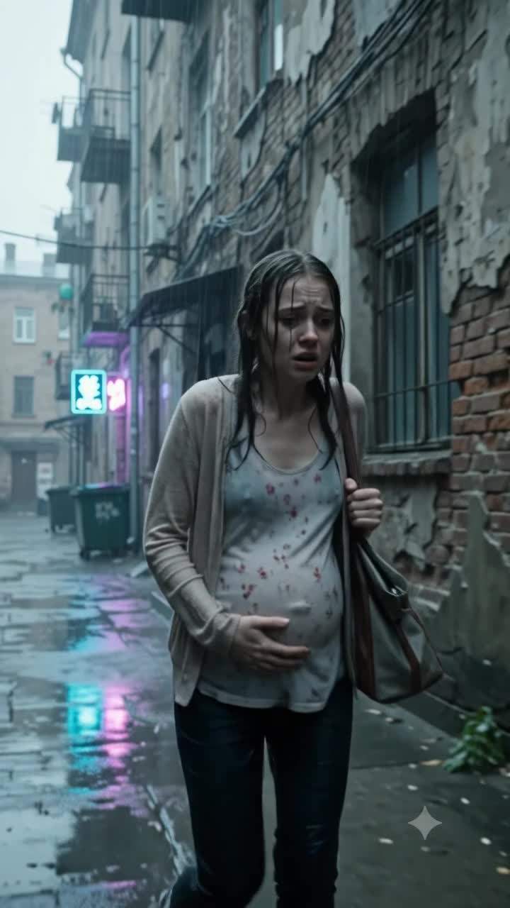 Rain-Soaked Alley Standoff: Billionaire's Shocking Discovery in Pregnant Woman's Bag Reveals Decades-Old Family Secret Drama.