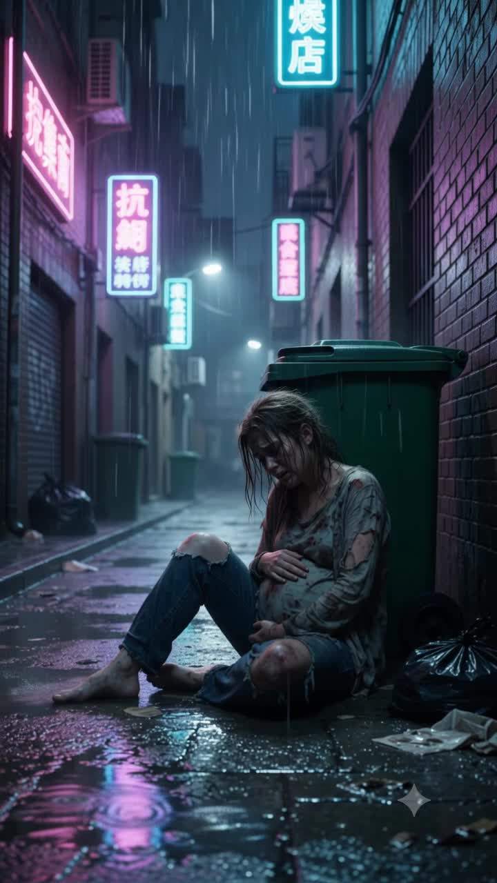 Rain-Soaked Alley Miracle: Pregnant Outcast's Destiny Unveiled by Forbidden Light