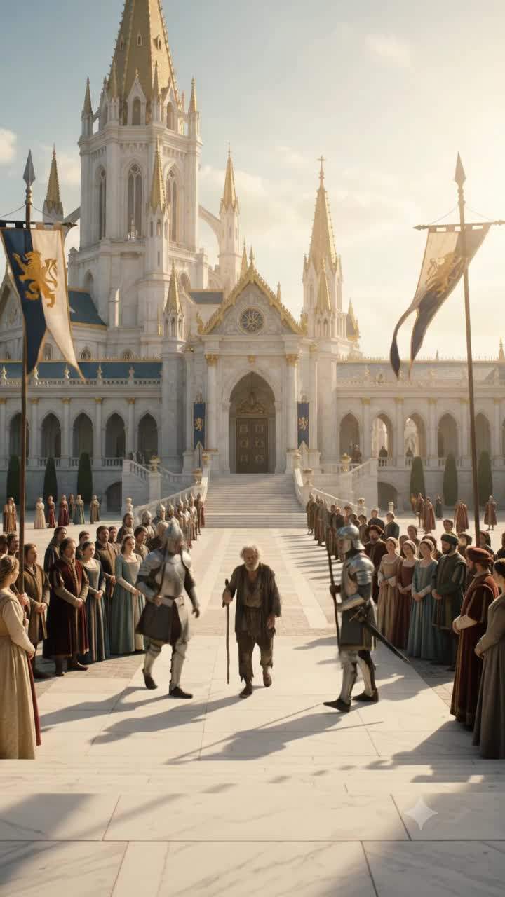 King's Shocking Secret: Royal Ceremony Halted as Monarch Kneels Before Beggar, Igniting Palace Scandal!