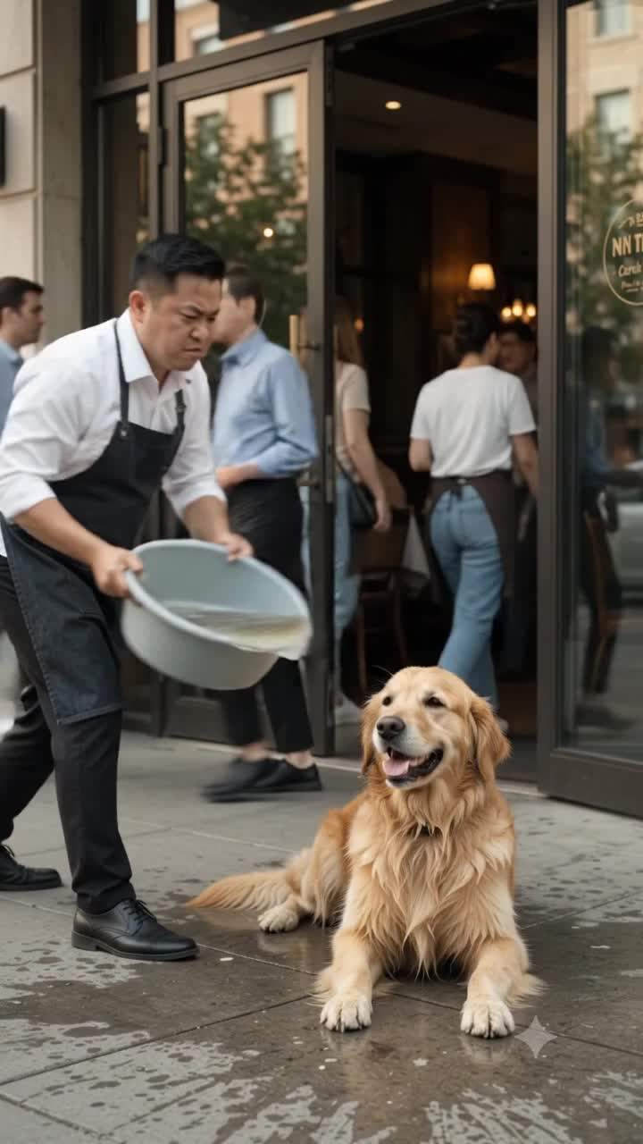 Upscale Restaurant Waiter's Cruel Act Against Beloved Golden Retriever Unleashes Millionaire's Fury – Viral Confrontation Rocks Elite Eatery!