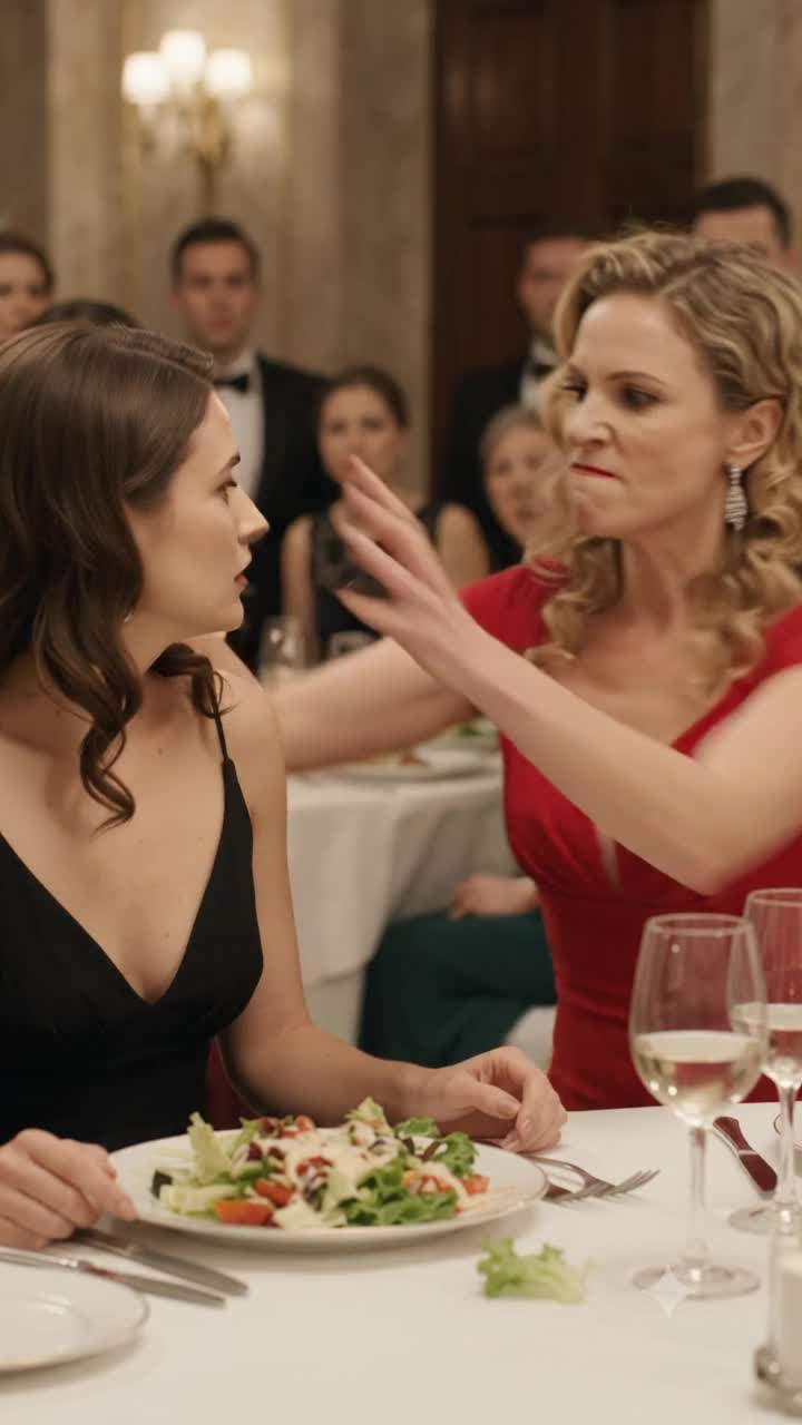 Her Face Was Shoved Into Salad At A Charity Gala, But Her Revenge Exposed A Family Secret That Rocked The Elite.