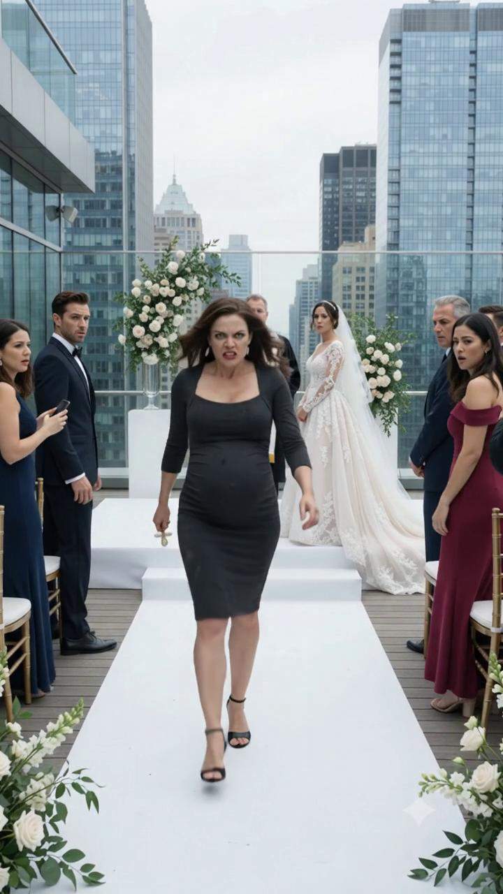 Rooftop Wedding Nightmare: Pregnant Woman's Pacifier Attack Exposes Groom's Unthinkable Betrayal Scandal