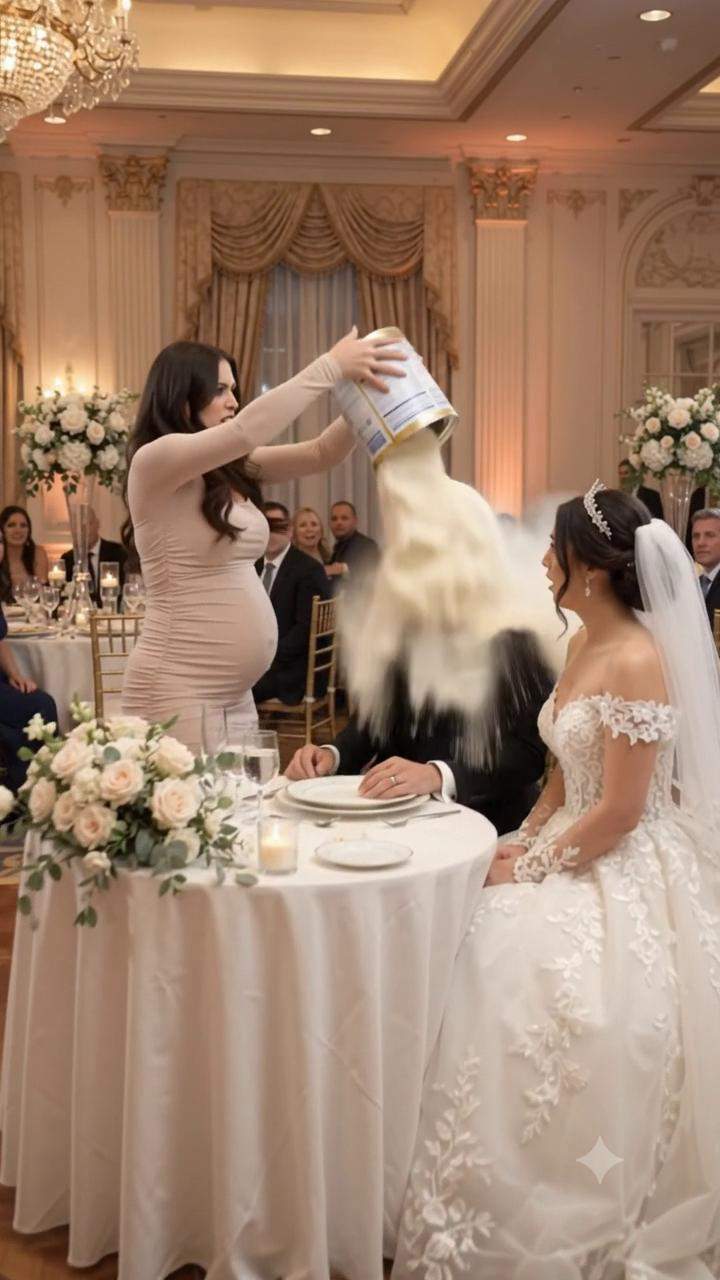 Pregnant Woman Dumps MYSTERY Powder on Groom at Billionaire Wedding: Paternity Scandal or Elite Scandal Exposed?
