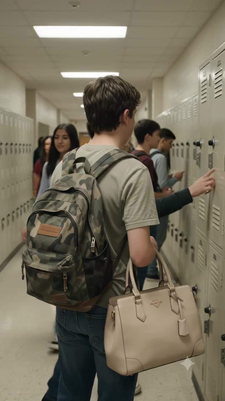 The moment I ripped her new designer bag in the crowded hallway.