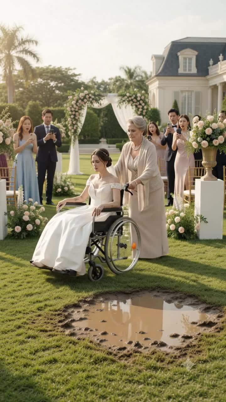 Disabled Bride HUMILIATED at Wedding, Then STUNS Everyone by Standing—Exposing a SHOCKING Betrayal and HUGE Inheritance Scam!