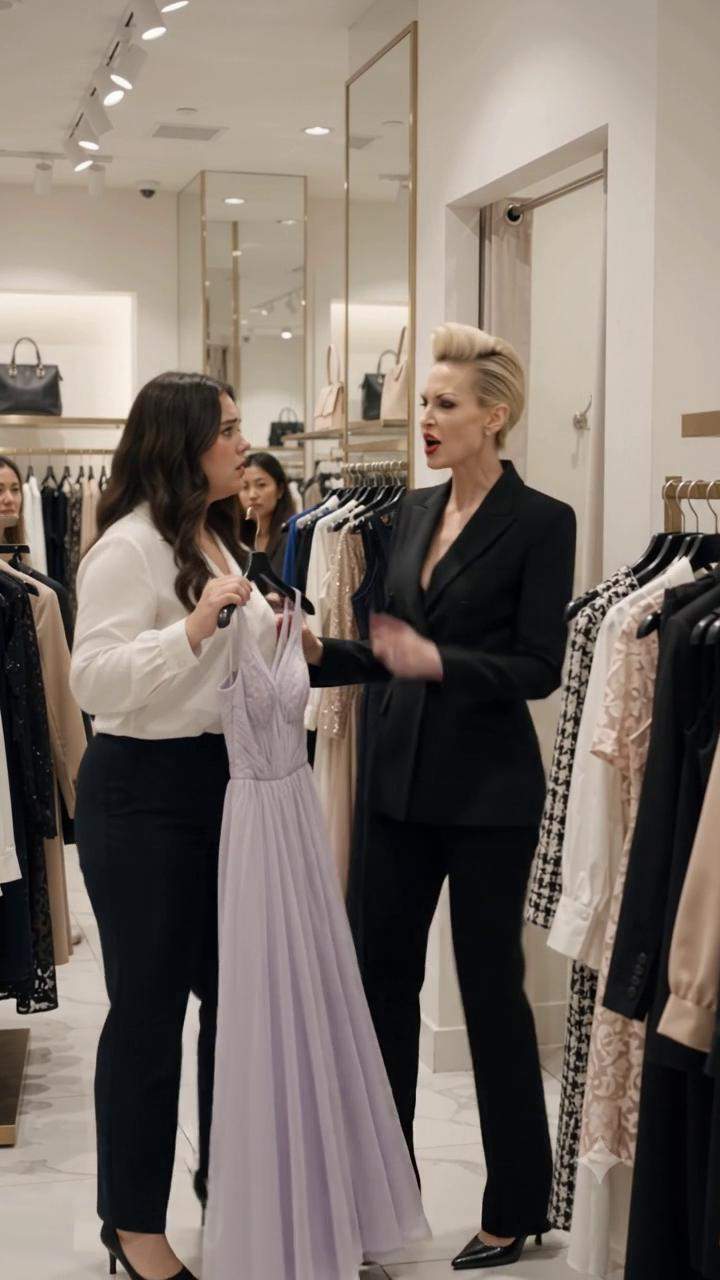 Luxury Boutique Sales Assistant Snatch Gown From Plus-Size Woman – Her Quiet Exit Sparked a Fashion World Uproar!