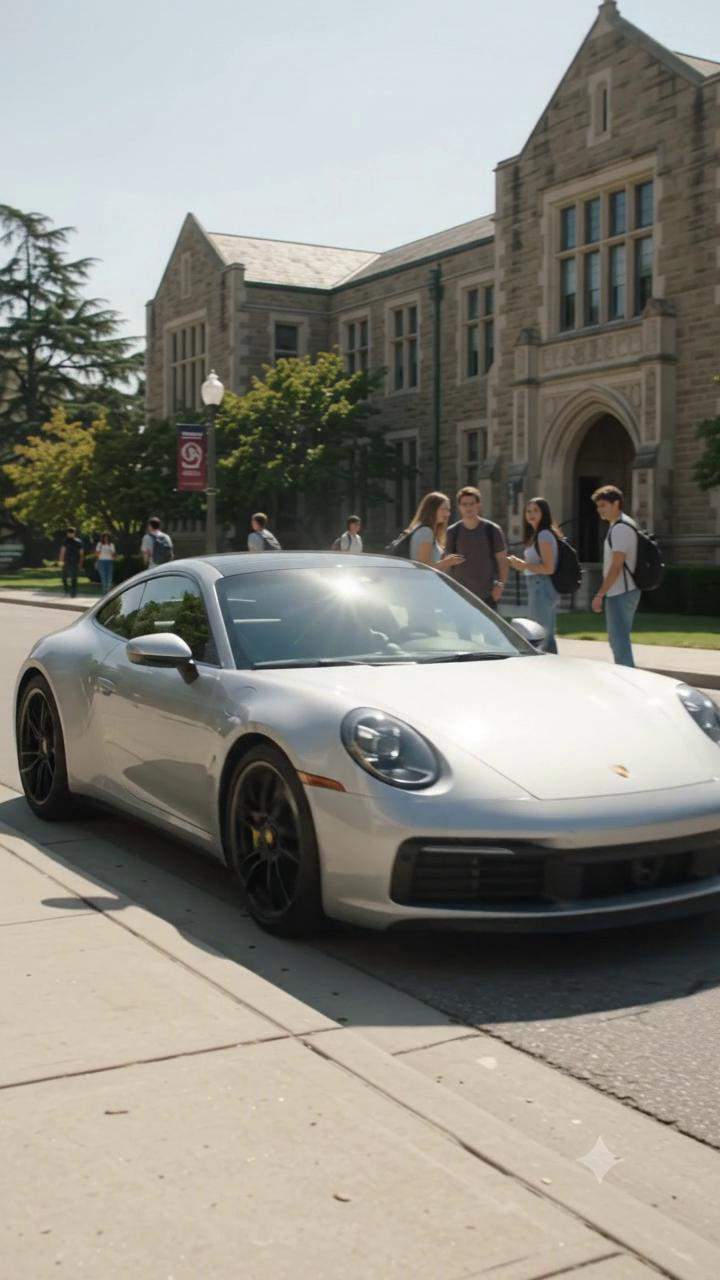 Silver Porsche, Hidden Photo: The University Queen's Shocking Discovery Unearths a Family Mystery.
