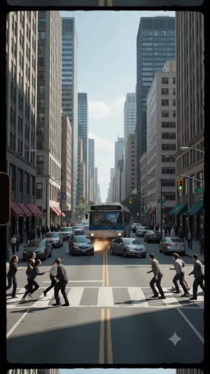 VIRAL VIDEO: MYSTERY Hero Stops Runaway Bus in CITY CHAOS – But His Dark Past Holds a SHOCKING Truth!