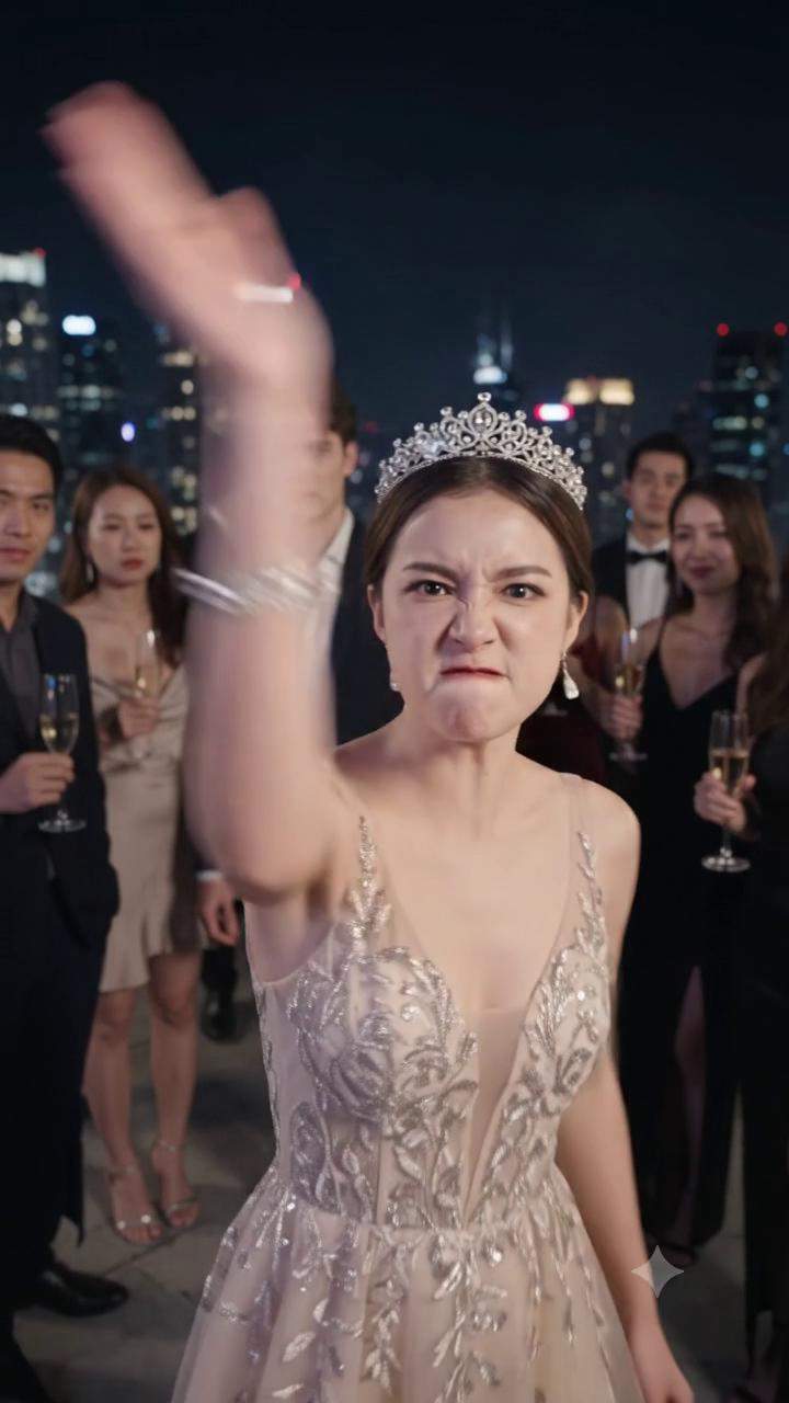 Billionaire’s Fiancée Humiliated at Rooftop Party: The Viral Confrontation Hiding a Shocking Secret