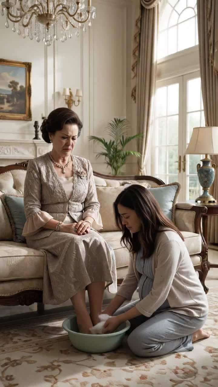 Pregnant Heir Forced to Wash Mother-in-Law's Feet: The Twisted Family Secret That Led to a Shocking Splash.